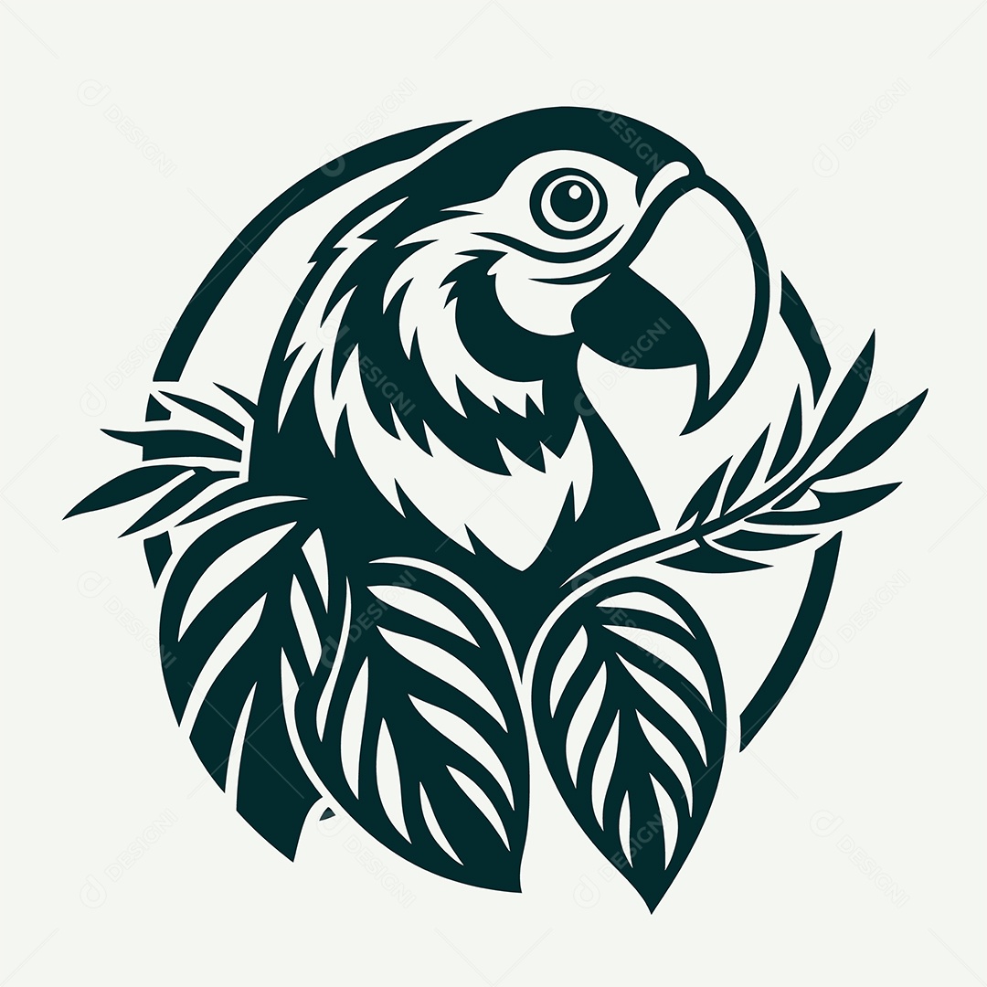 Modelo de Logo de Arara Vetor EPS