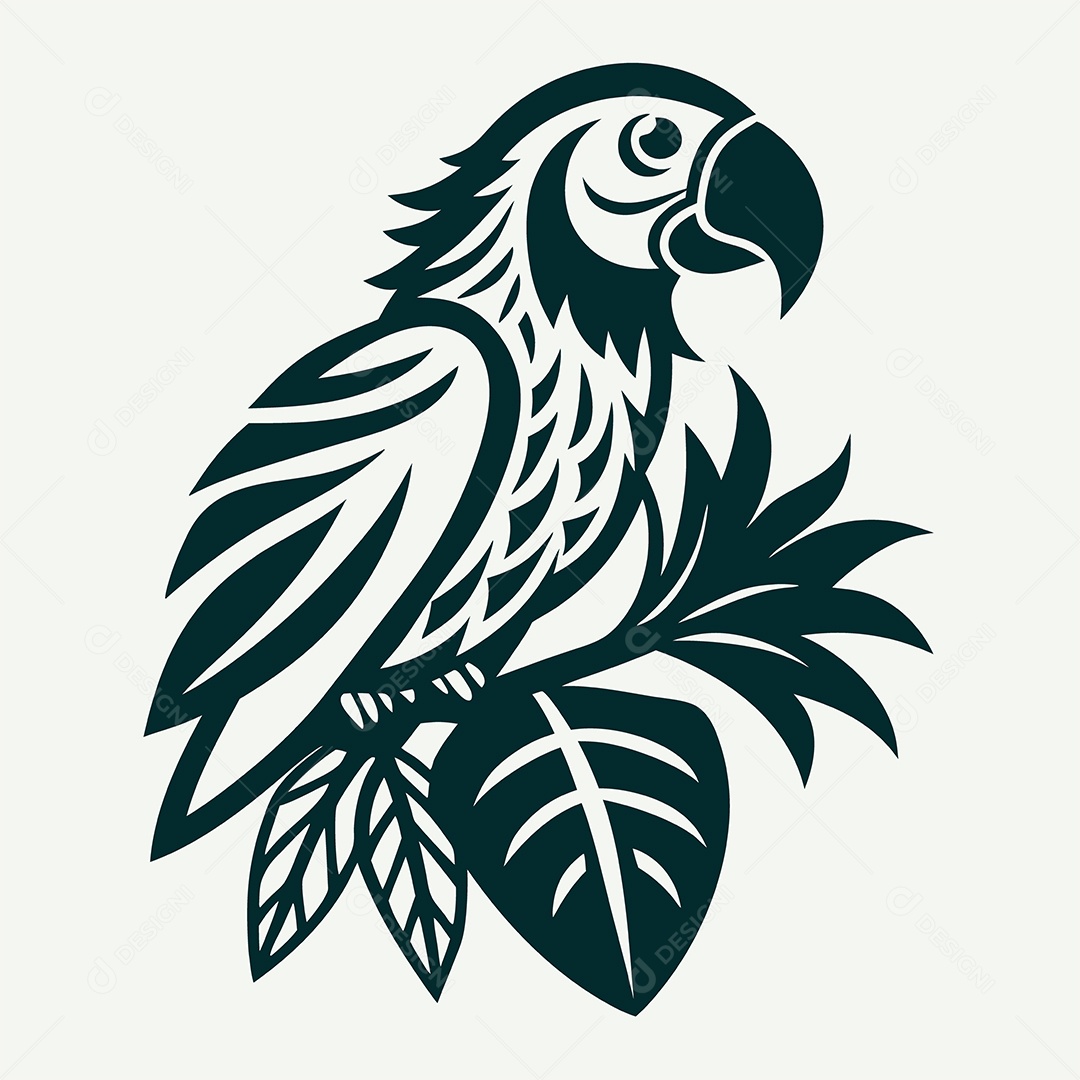 Modelo de Logo de Arara Vetor EPS