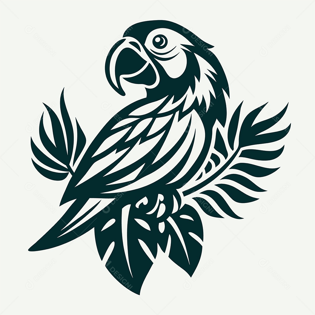 Modelo de Logo de Arara Vetor EPS