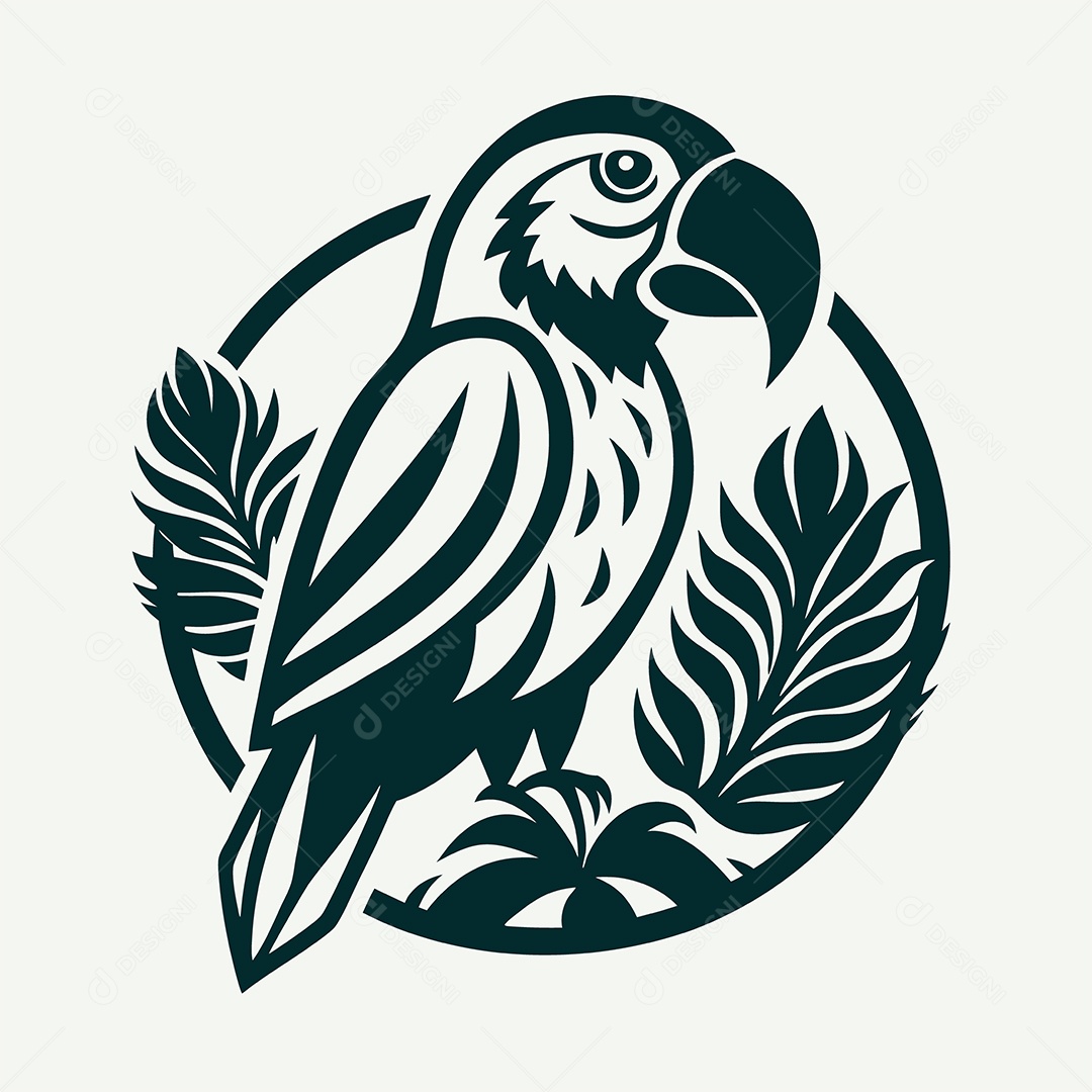 Modelo de Logo de Arara Vetor EPS