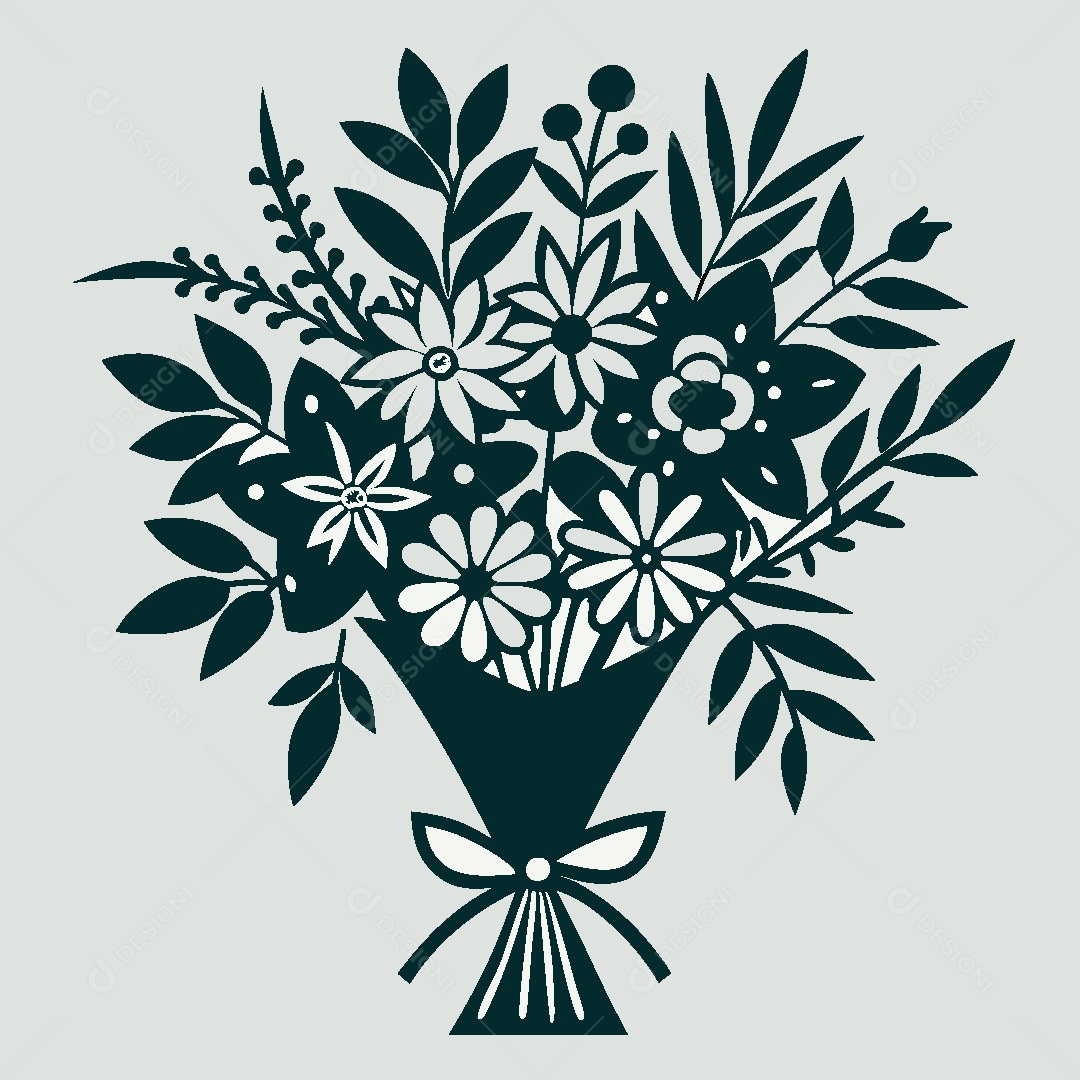 Modelo de Logo de Buque de Flor Vetor EPS