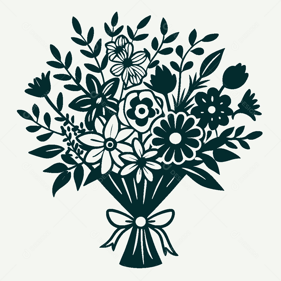 Modelo de Logo de Buque de Flor Vetor EPS