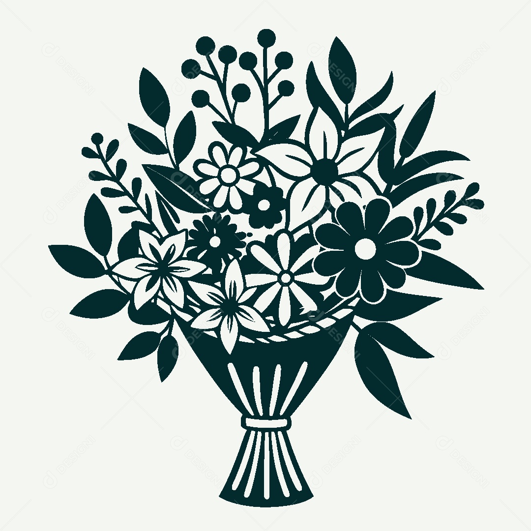 Modelo de Logo de Buque de Flor Vetor EPS