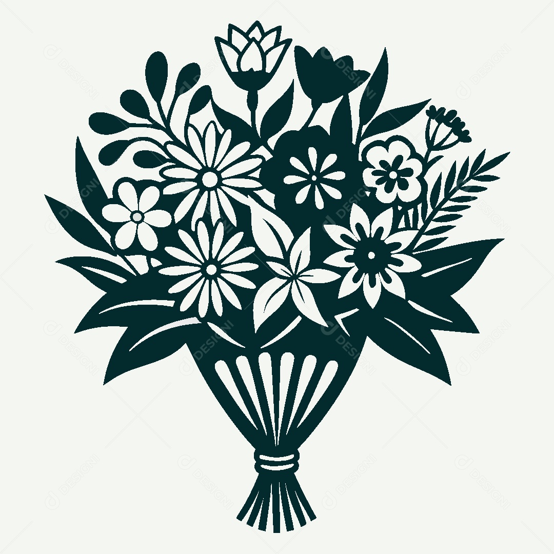 Modelo de Logo de Buque de Flor Vetor EPS