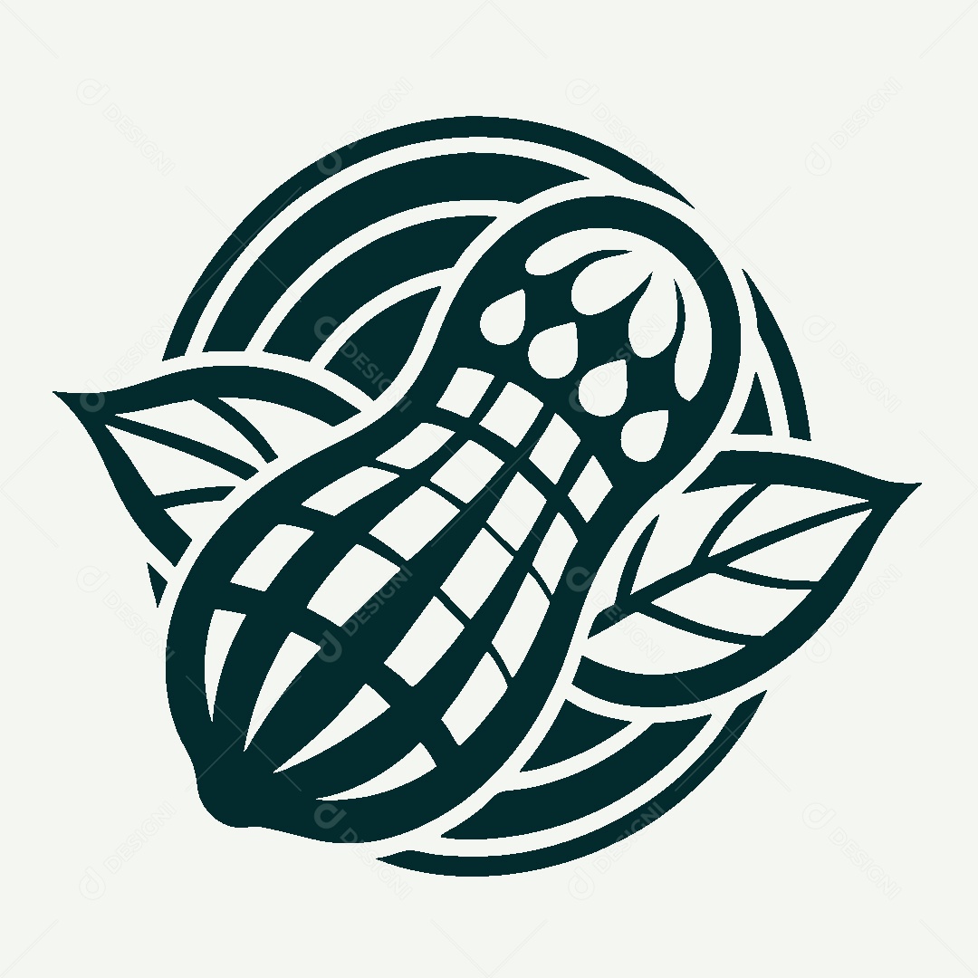 Modelo de Logo de Amendoim Vetor EPS