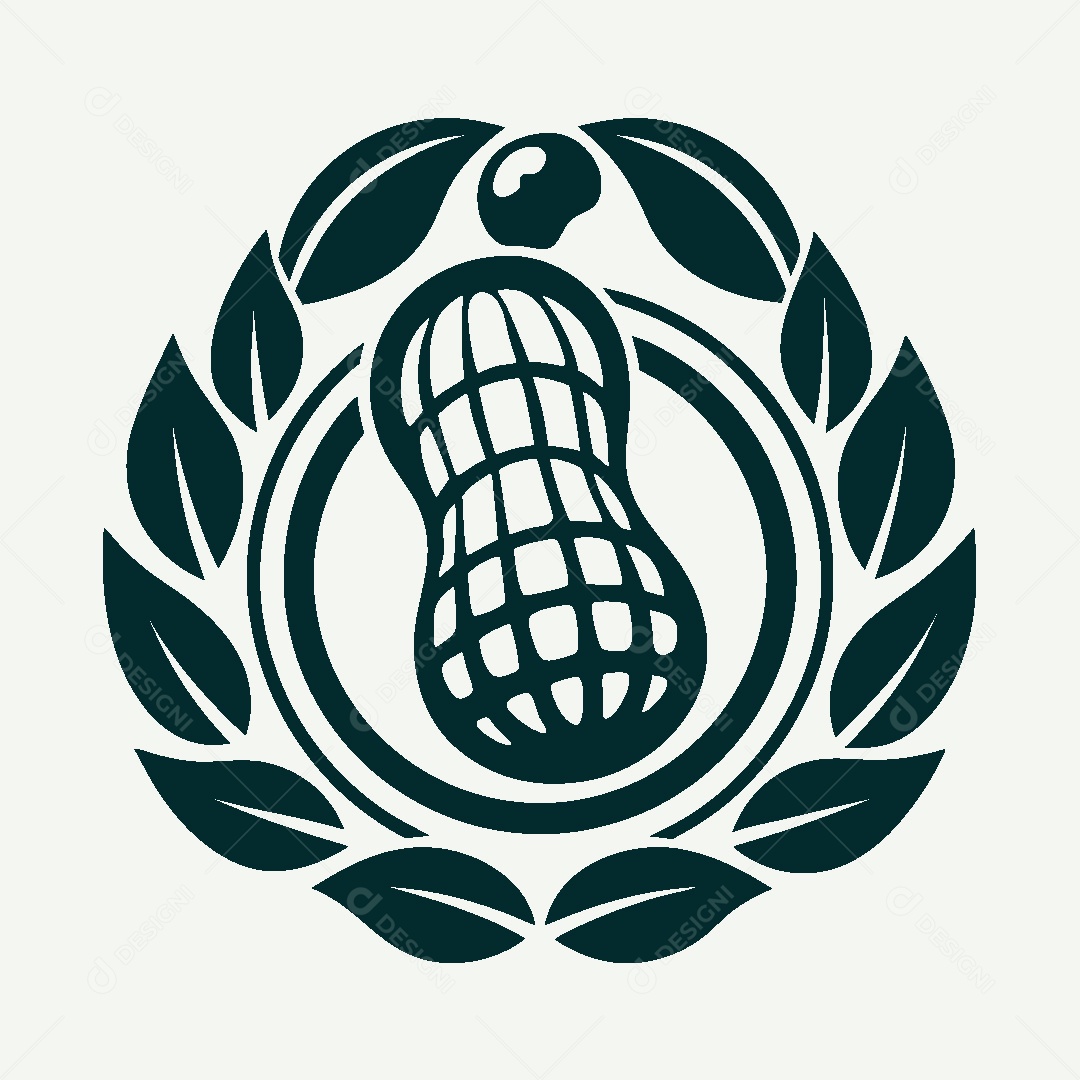 Modelo de Logo de Amendoim Vetor EPS