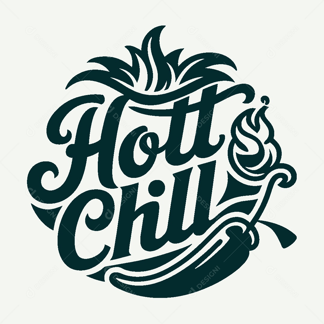 Modelo de Logo de Hot Chill Vetor EPS