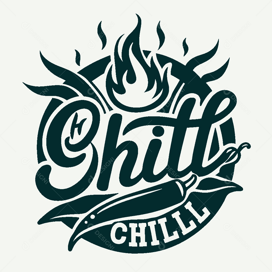 Modelo de Logo de Hot Chill Vetor EPS