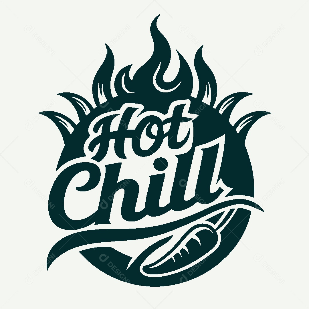 Modelo de Logo de Hot Chill Vetor EPS
