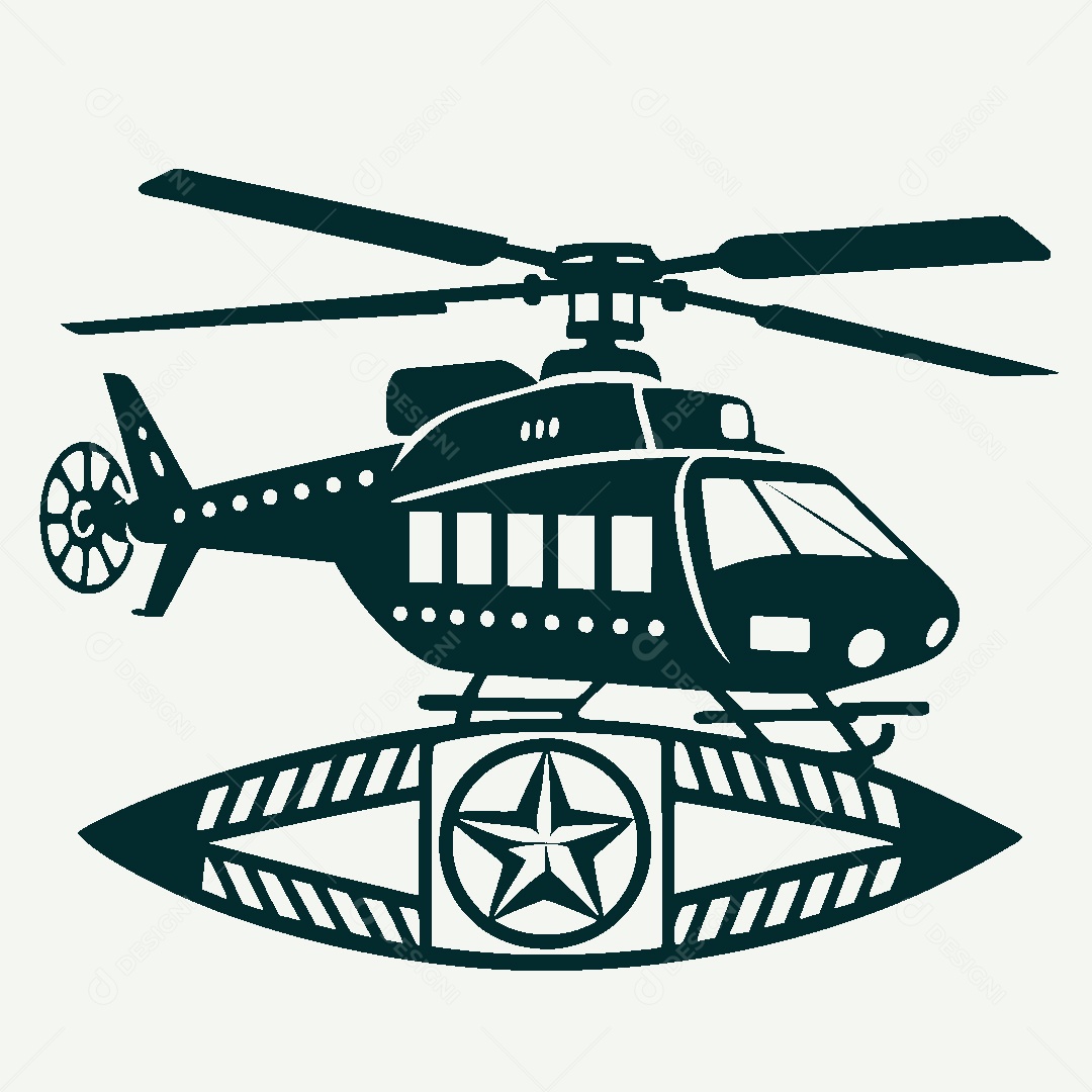 Modelo de Logo de Helicóptero Vetor EPS