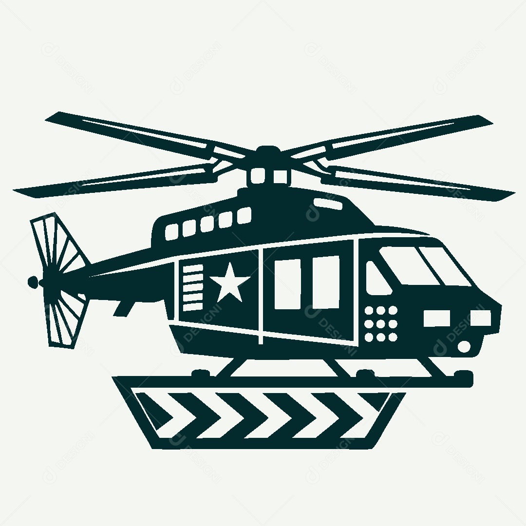Modelo de Logo de Helicóptero Vetor EPS