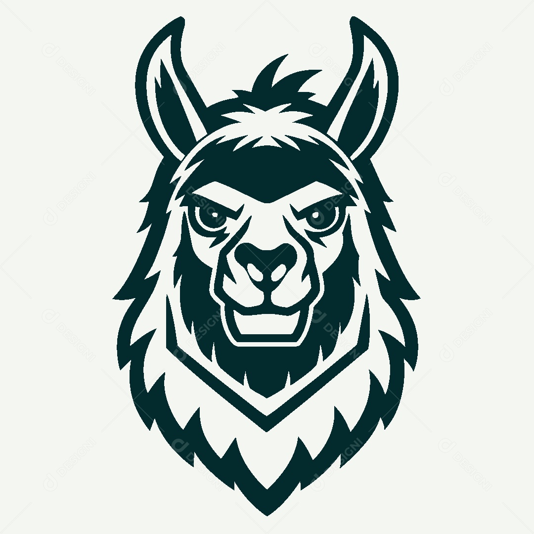 Modelo de Logo de Lhama Vetor EPS