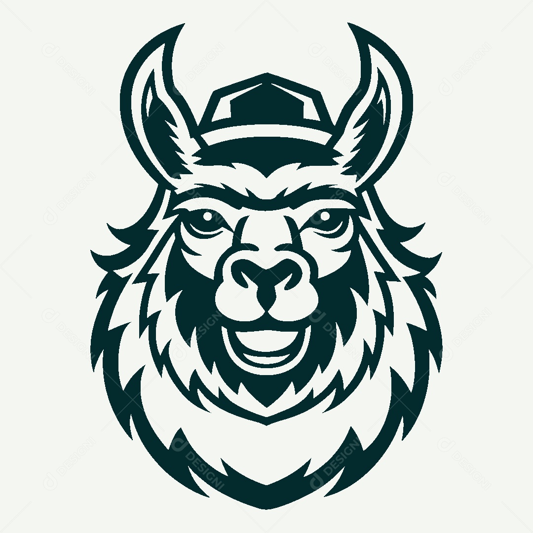 Modelo de Logo de Lhama Vetor EPS