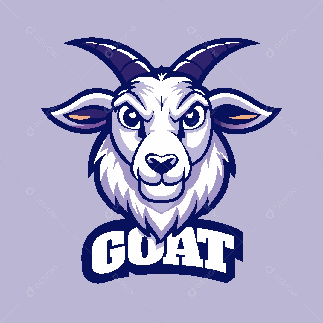 Cabra Mascote Ilustração Vetor EPS