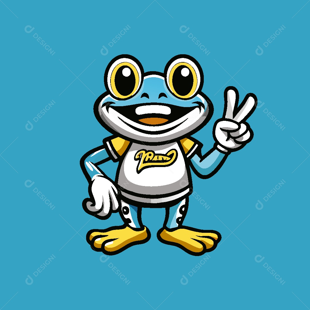 Sapo Mascote Ilustração Vetor EPS