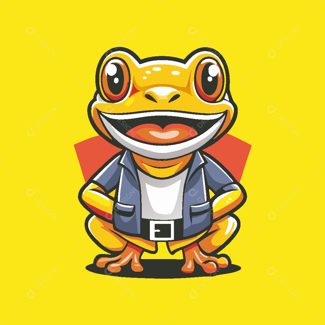 Sapo Mascote Ilustração Vetor EPS