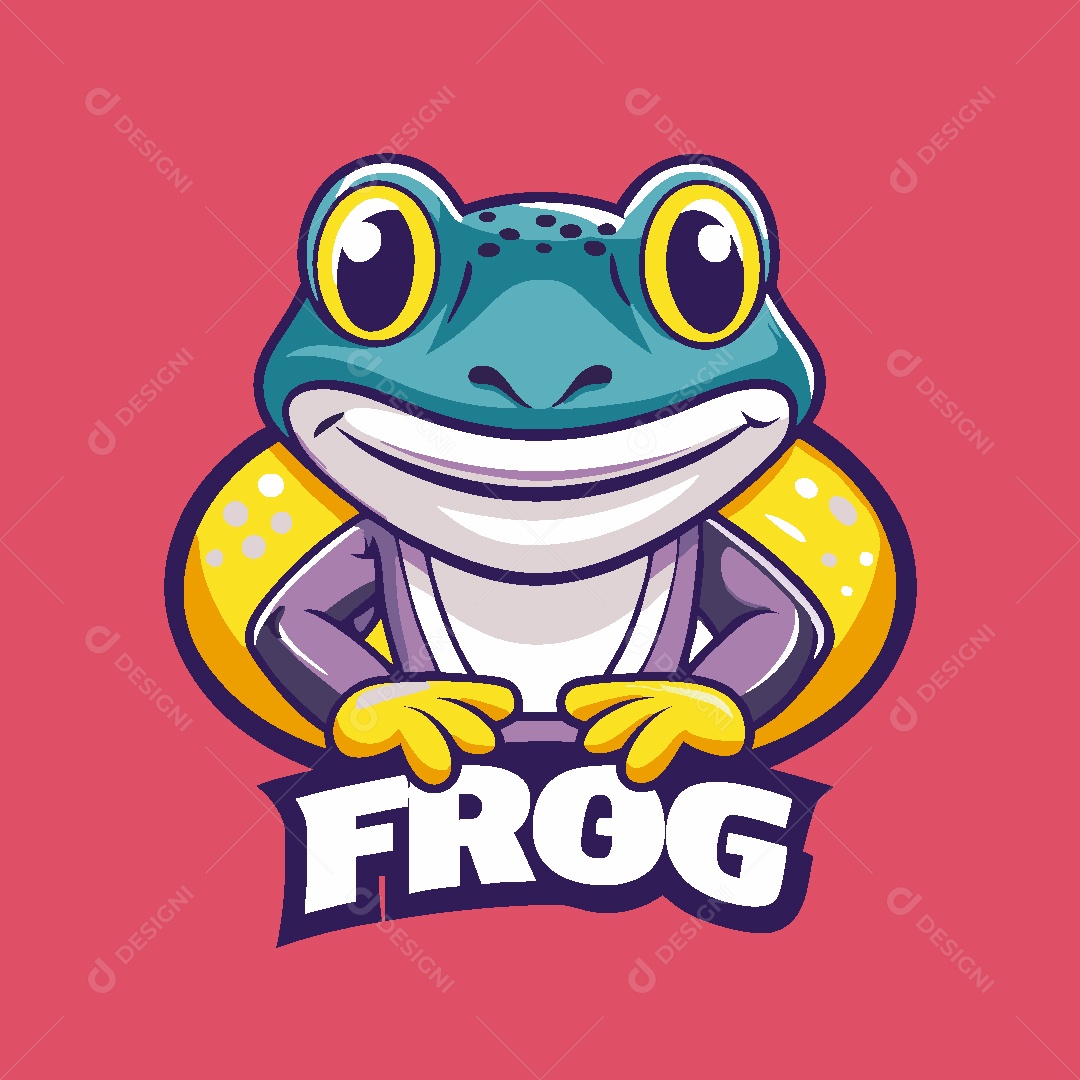 Sapo Mascote Ilustração Vetor EPS