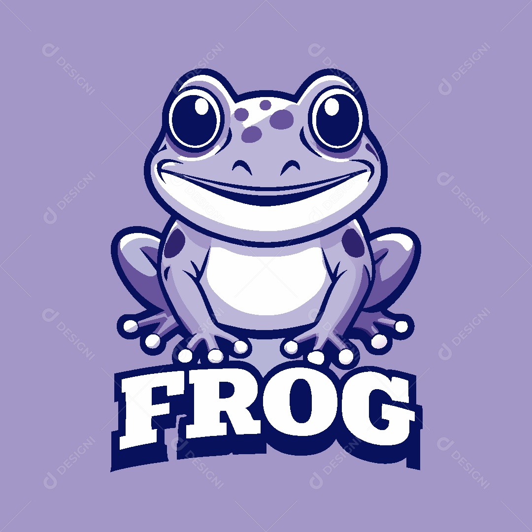 Sapo Mascote Ilustração Vetor EPS