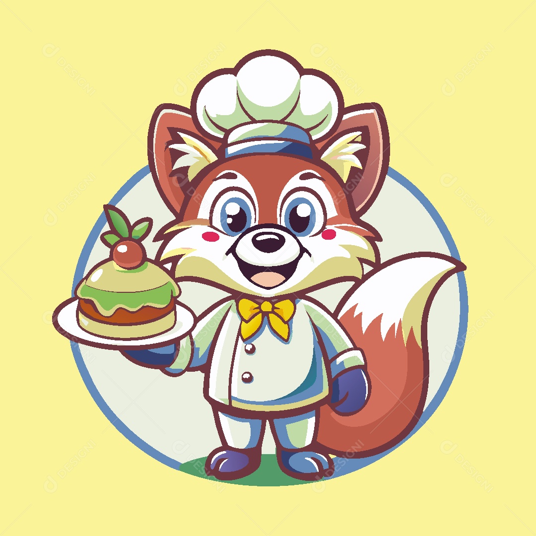 Raposa Mascote Ilustração Vetor EPS