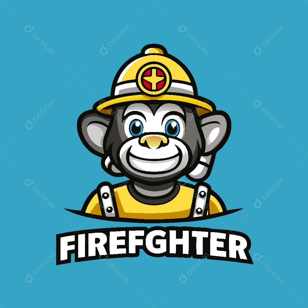 Macaco Mascote Ilustração Vetor EPS