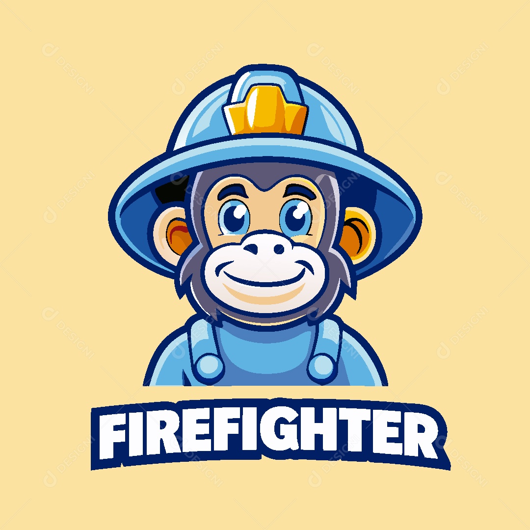 Macaco Mascote Ilustração Vetor EPS