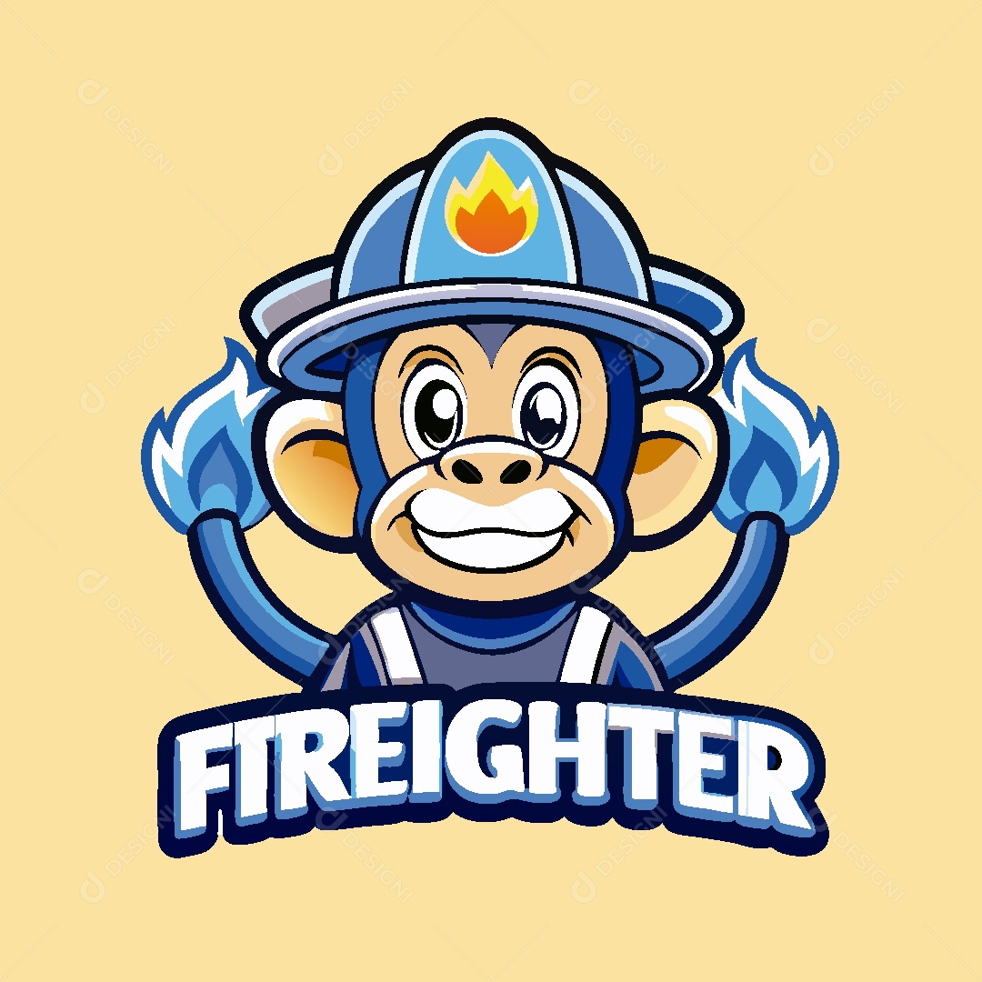 Macaco Mascote Ilustração Vetor EPS