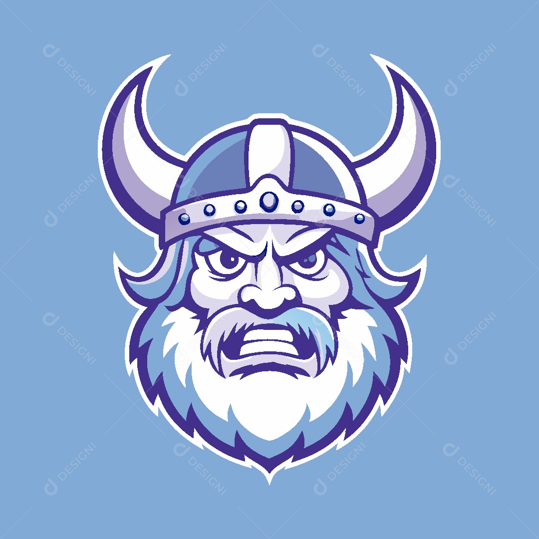 Viking Veterinário Mascote Ilustração Vetor EPS