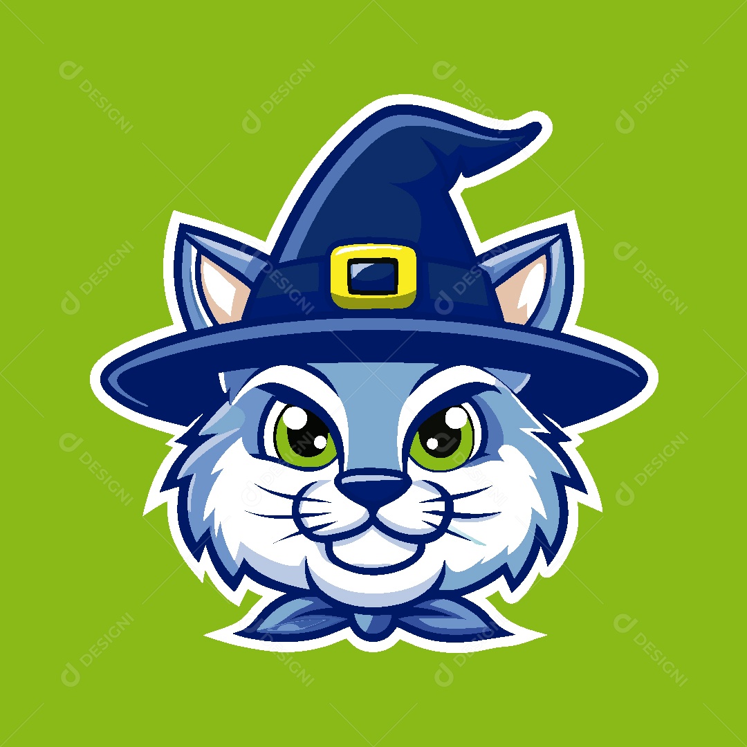 Gato Mascote Ilustração Vetor EPS