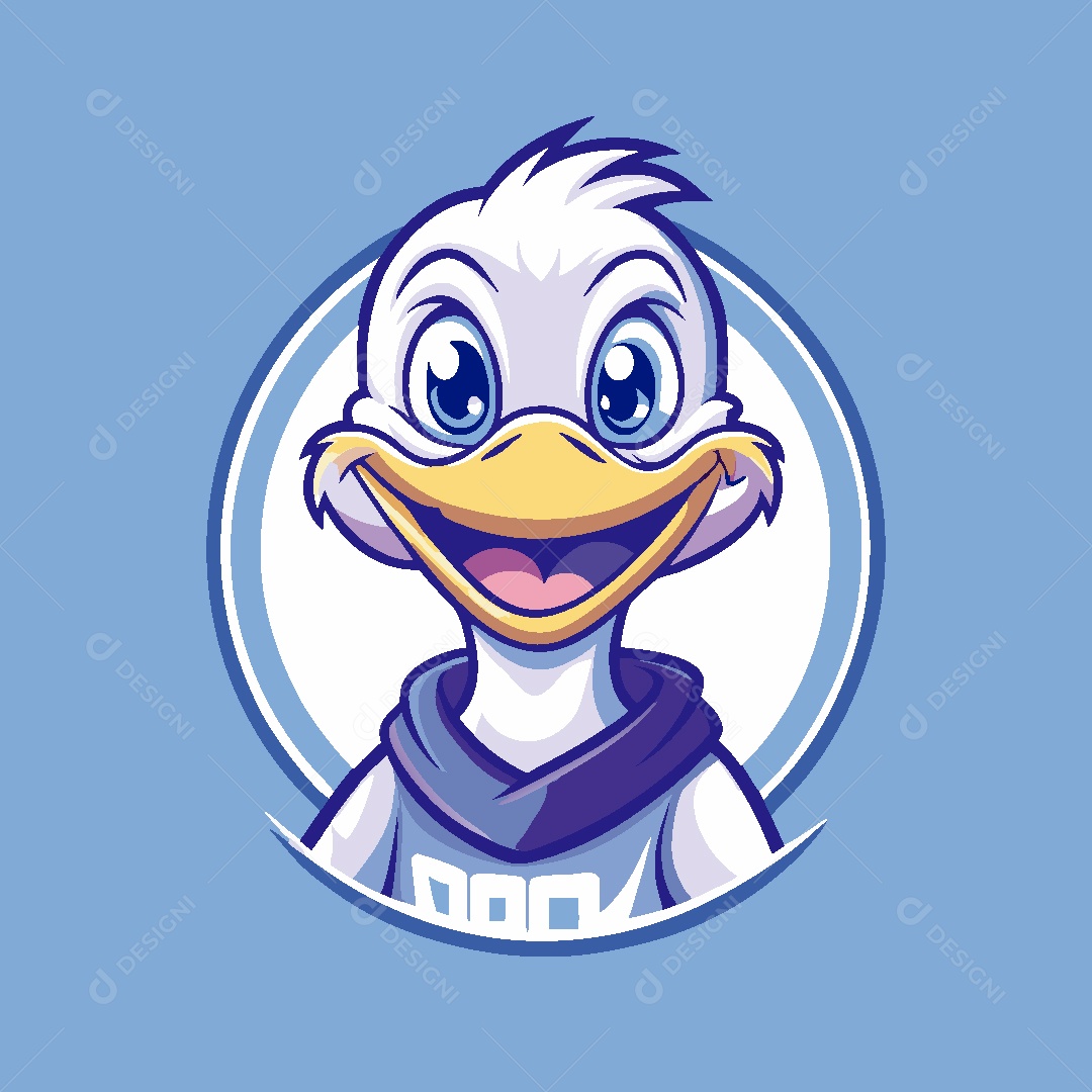 Pato Mascote Ilustração Vetor EPS