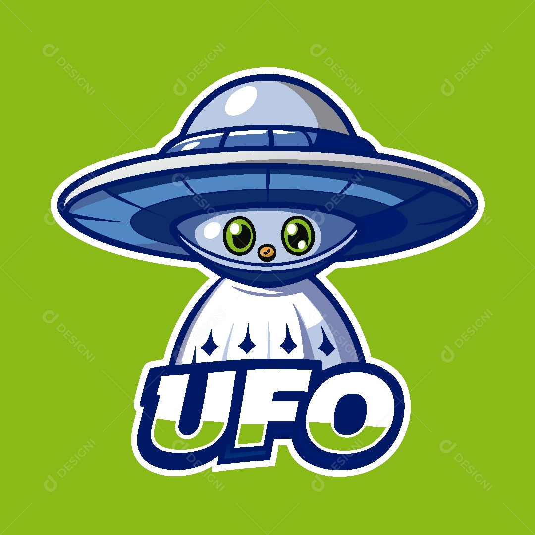 Nave Espacial Mascote Ilustração Vetor EPS