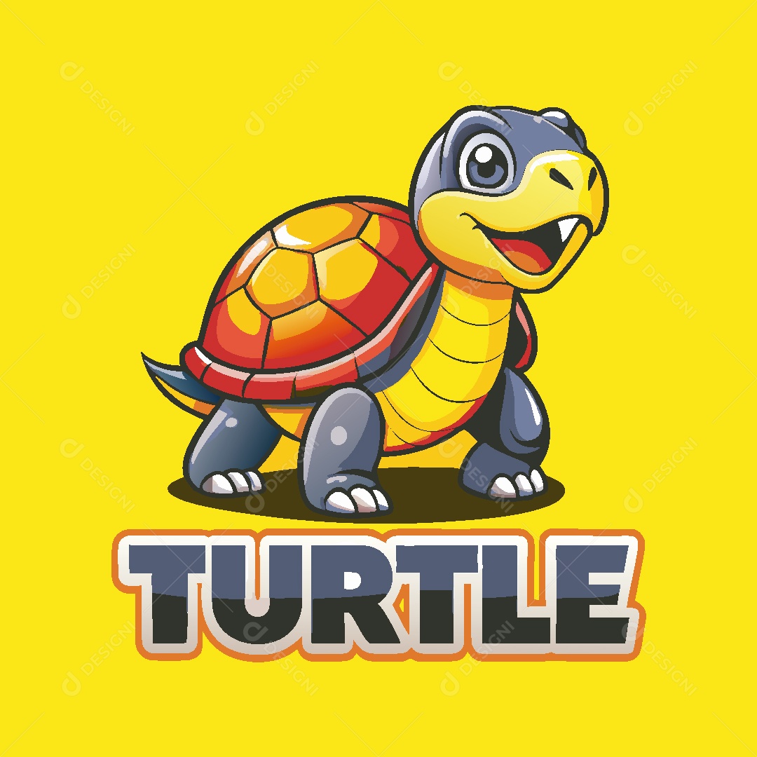 Tartaruga Mascote Ilustração Vetor EPS