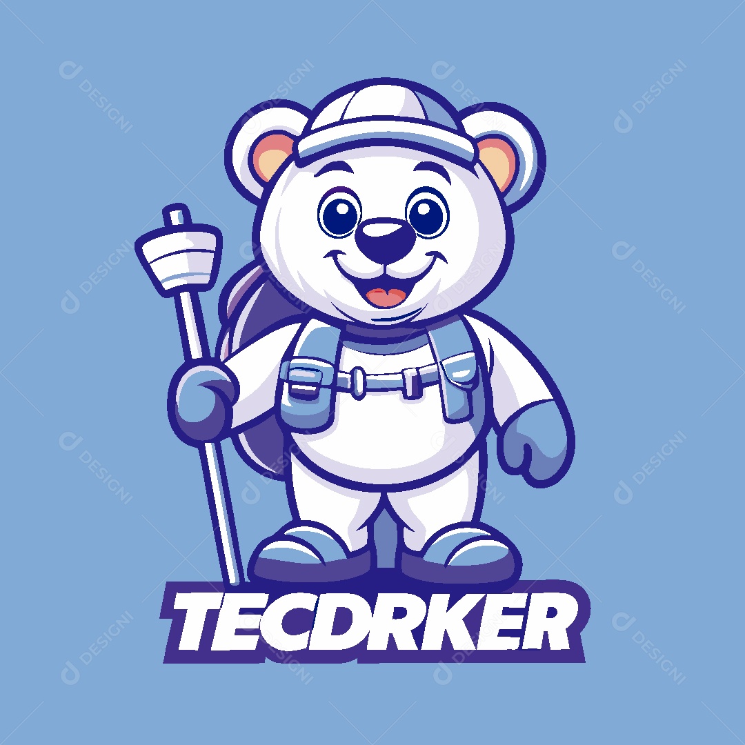 Urso Mascote Ilustração Vetor EPS