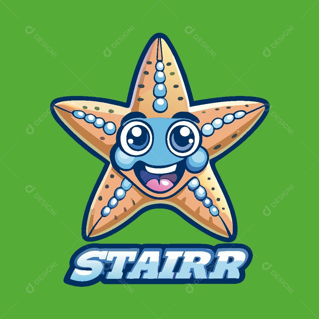 Estrela Mascote Ilustração Vetor EPS