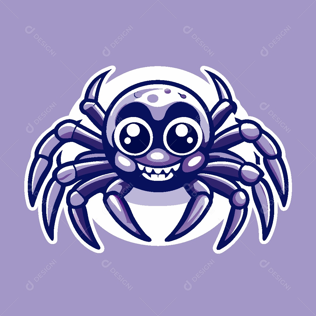 Arranha Mascote Ilustração Vetor EPS