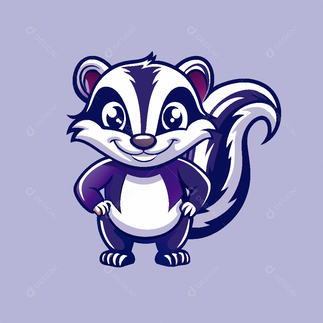 Guaxinim Mascote Ilustração Vetor EPS