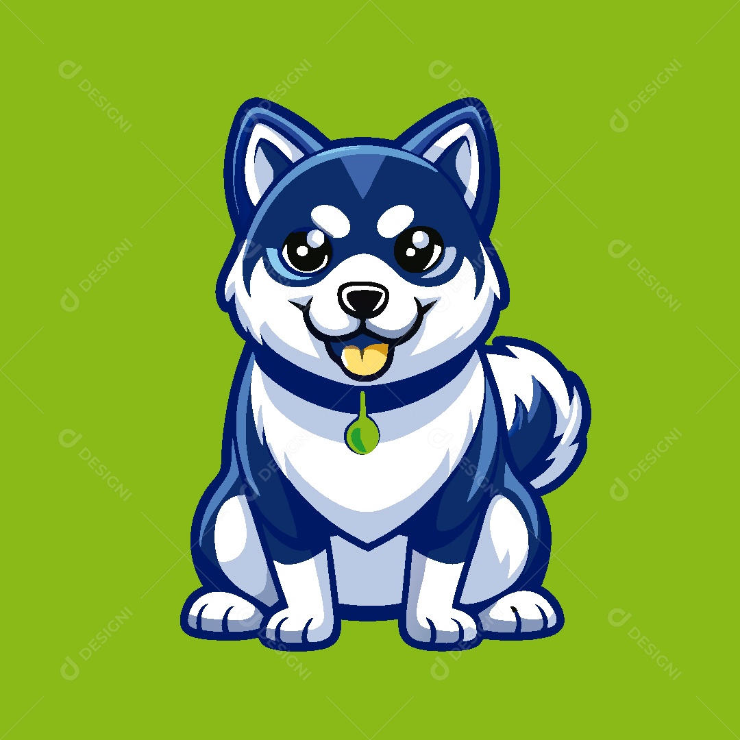 Cachorro Mascote Ilustração Vetor EPS