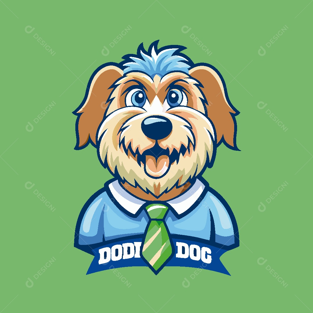 Cachorro Mascote Ilustração Vetor EPS