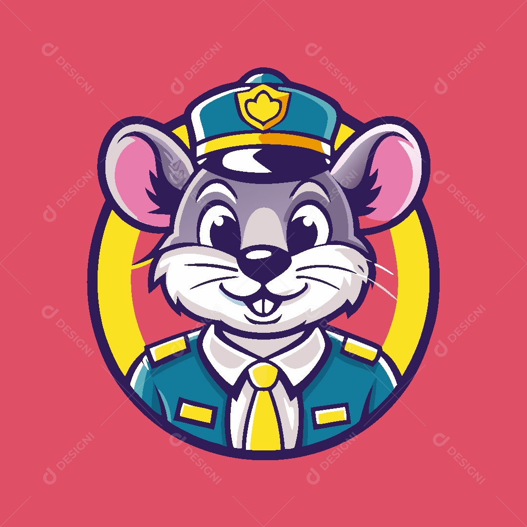 Rato Mascote Ilustração Vetor EPS