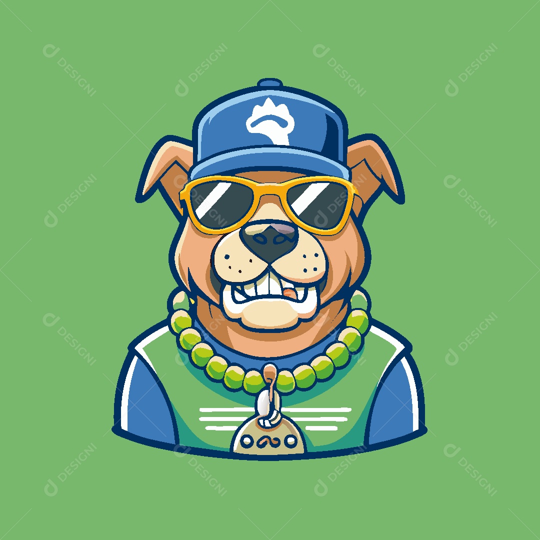 Cachorro Mascote Ilustração Vetor EPS