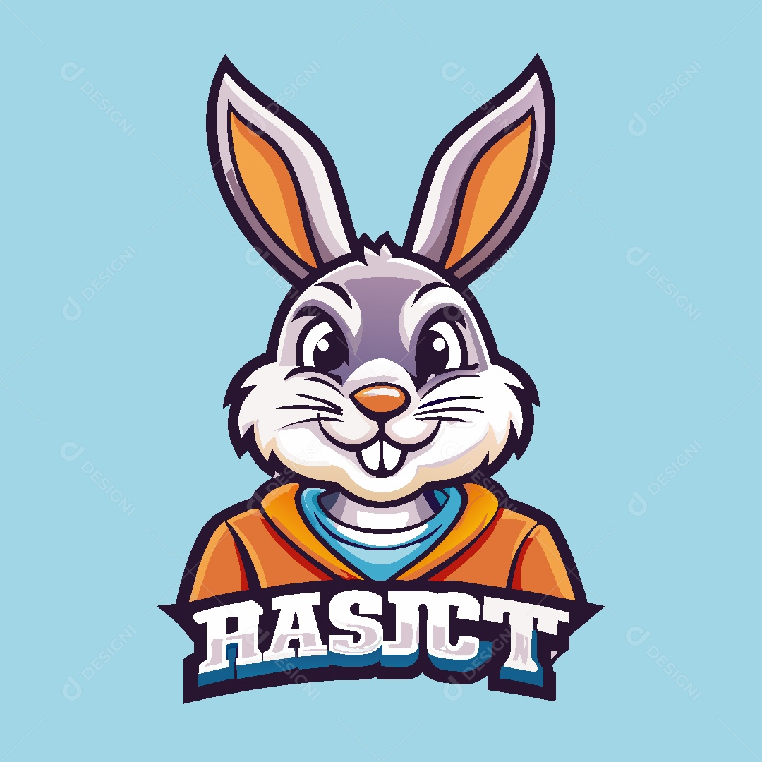 Coelho Mascote Ilustração Vetor EPS