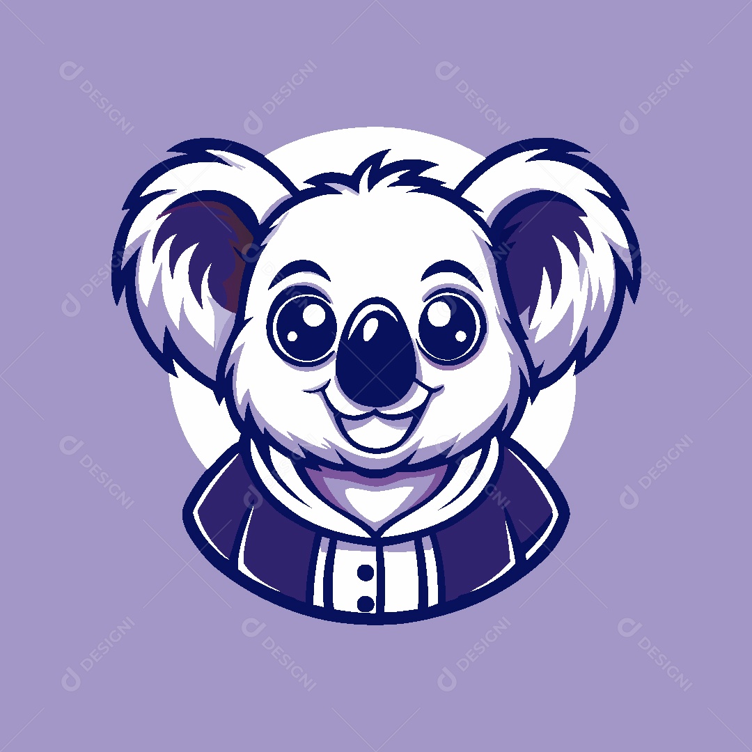 Coala Mascote Ilustração Vetor EPS