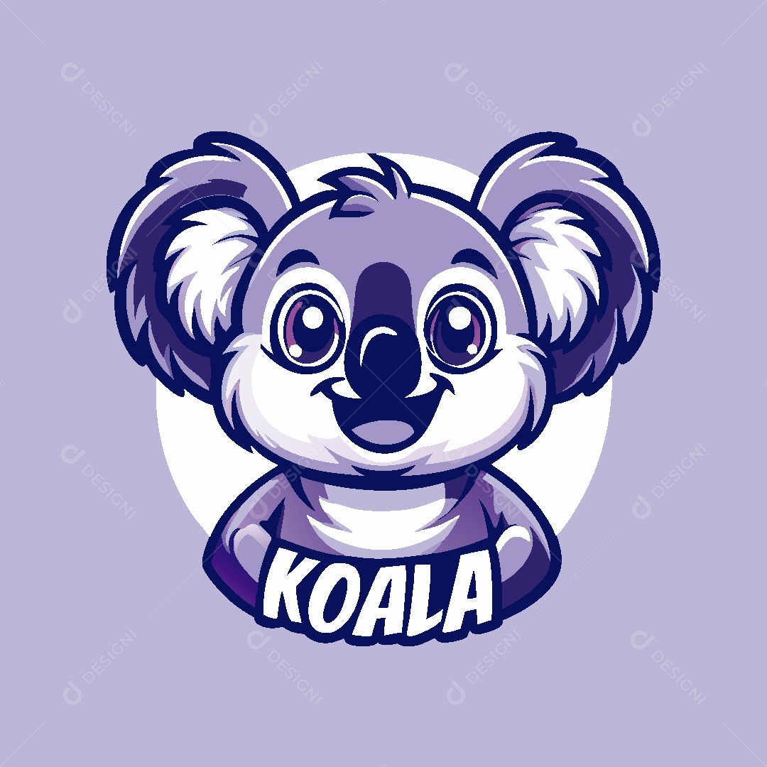 Coala Mascote Ilustração Vetor EPS