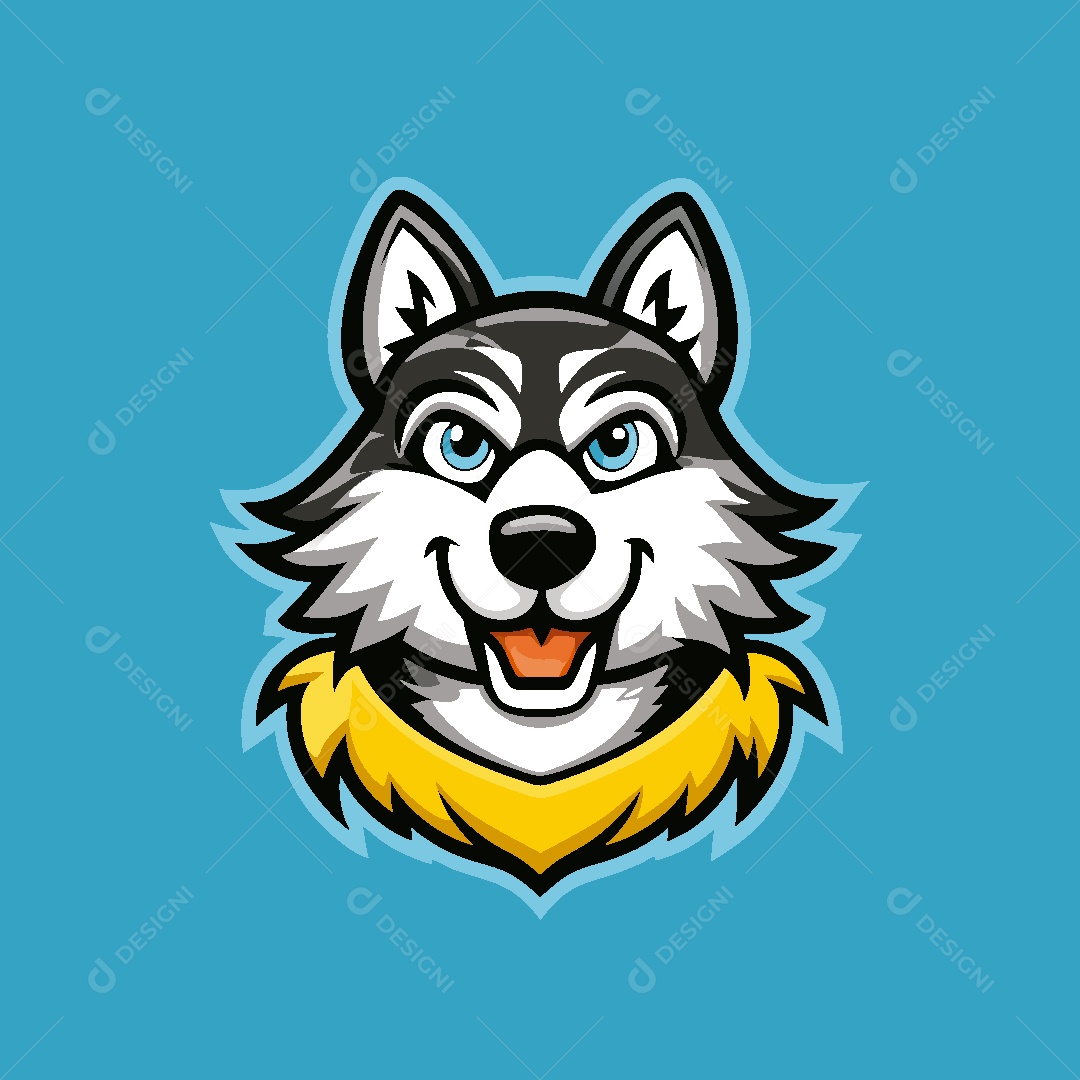 Cachorro Mascote Ilustração Vetor EPS