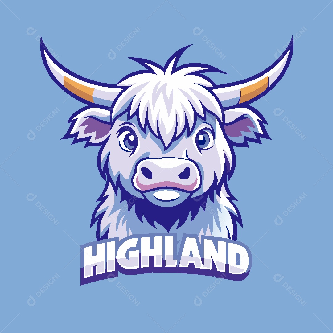 Vaca Mascote Ilustração Vetor EPS