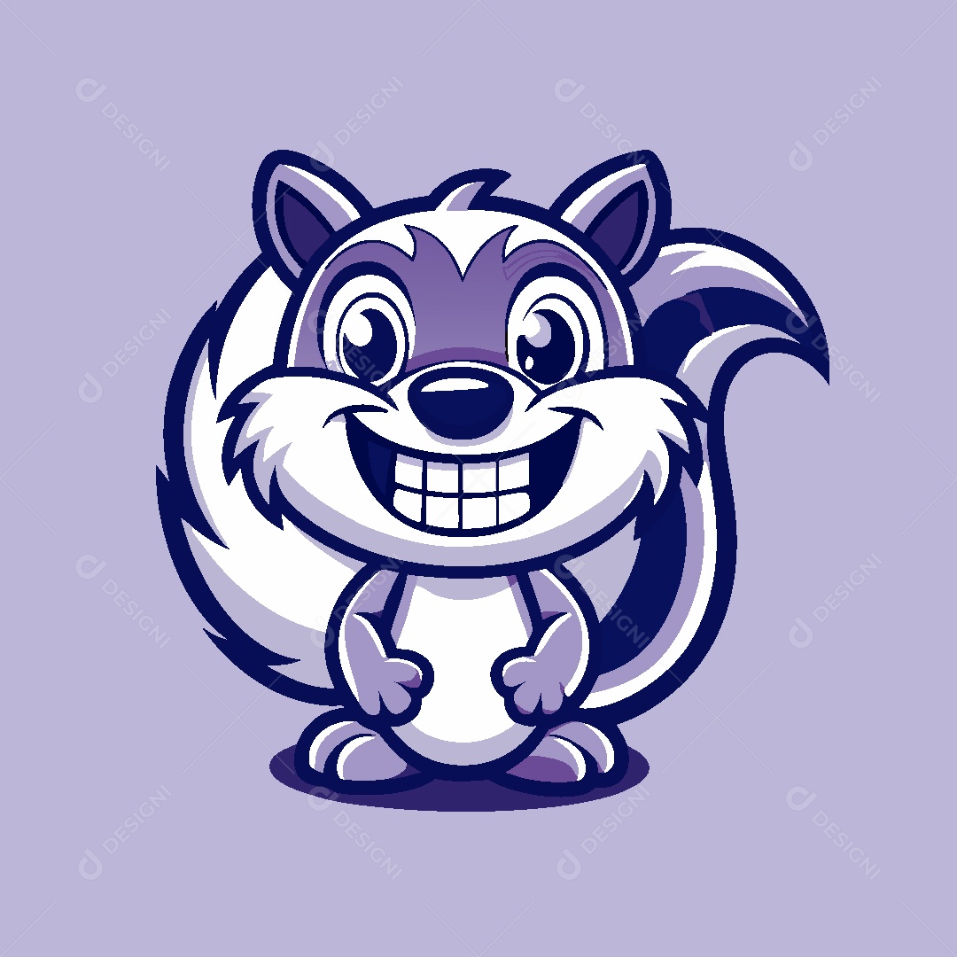 Esquilo Mascote Ilustração Vetor EPS