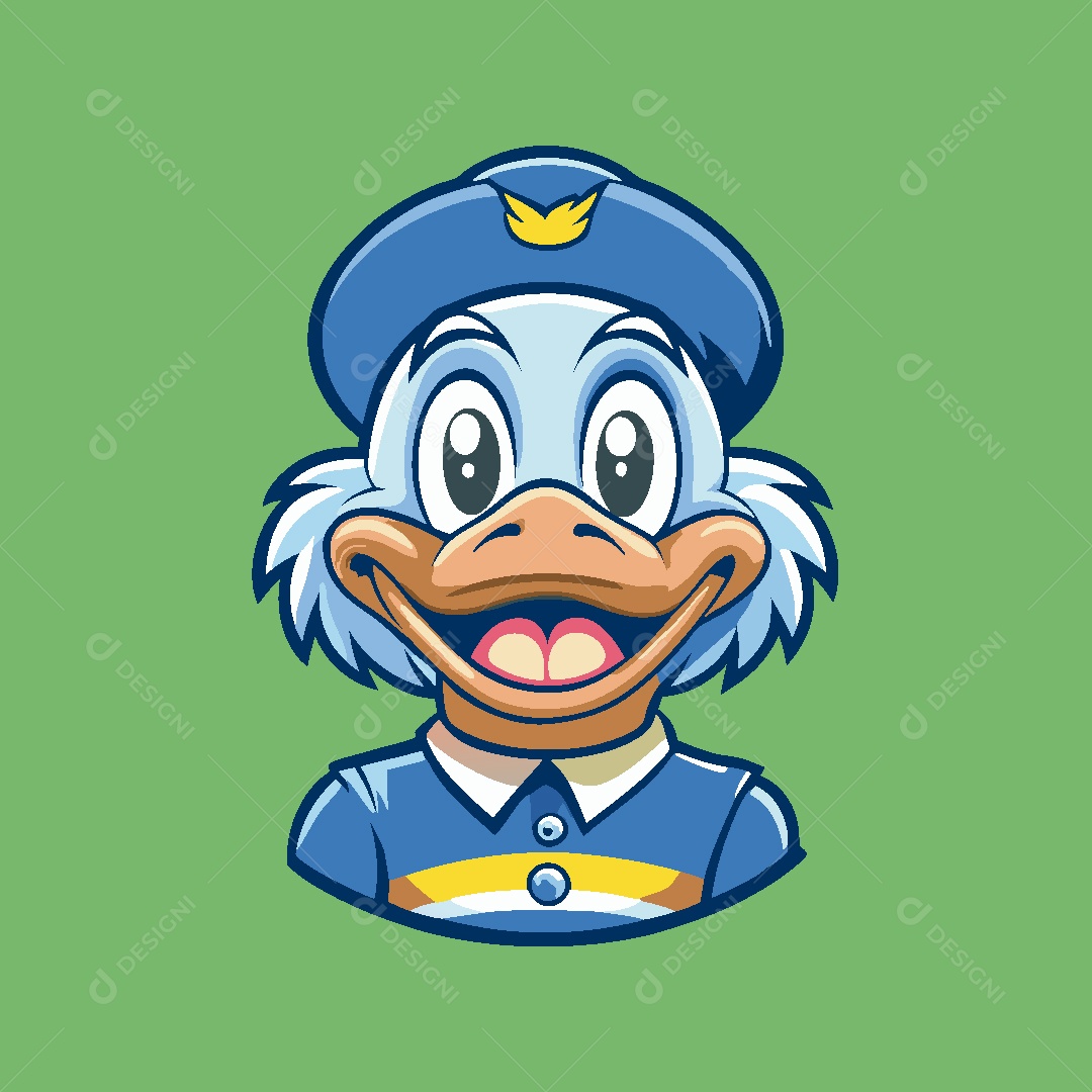 Pato Mascote Ilustração Vetor EPS