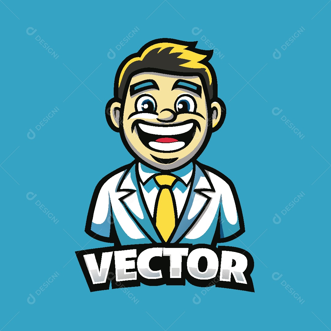 Médico Mascote Ilustração Vetor EPS