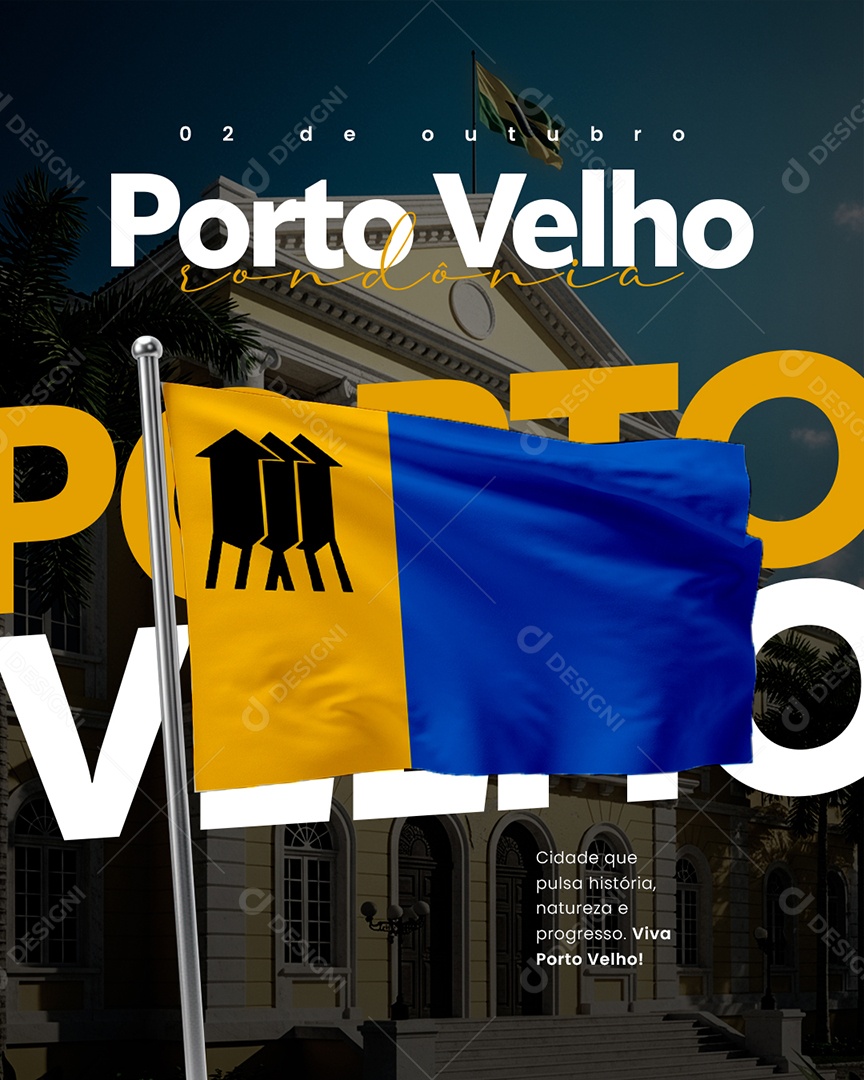 Aniversário Porto Velho 02 de Outubro Social Media PSD Editável