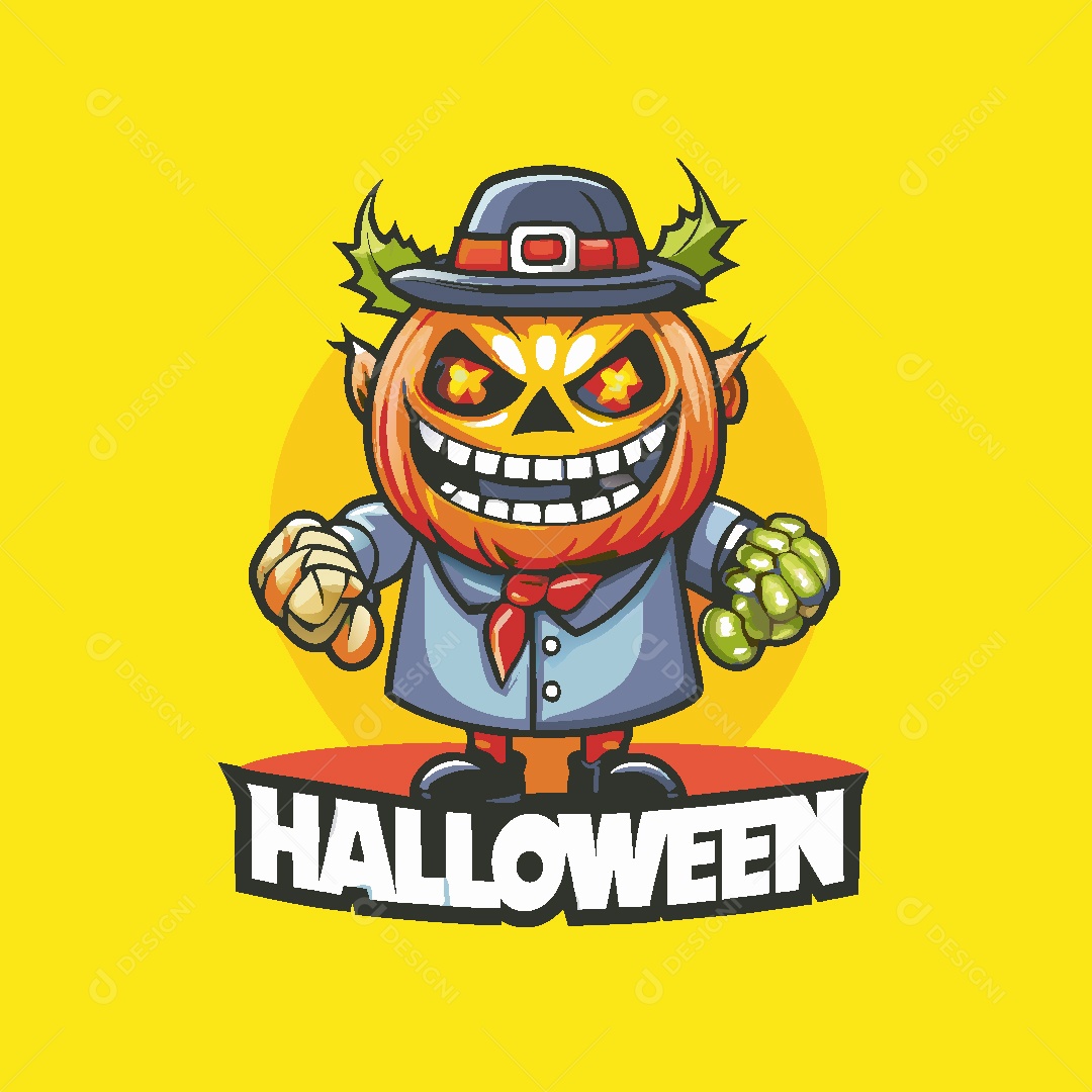 Mascote do Halloween Ilustração Vetor EPS