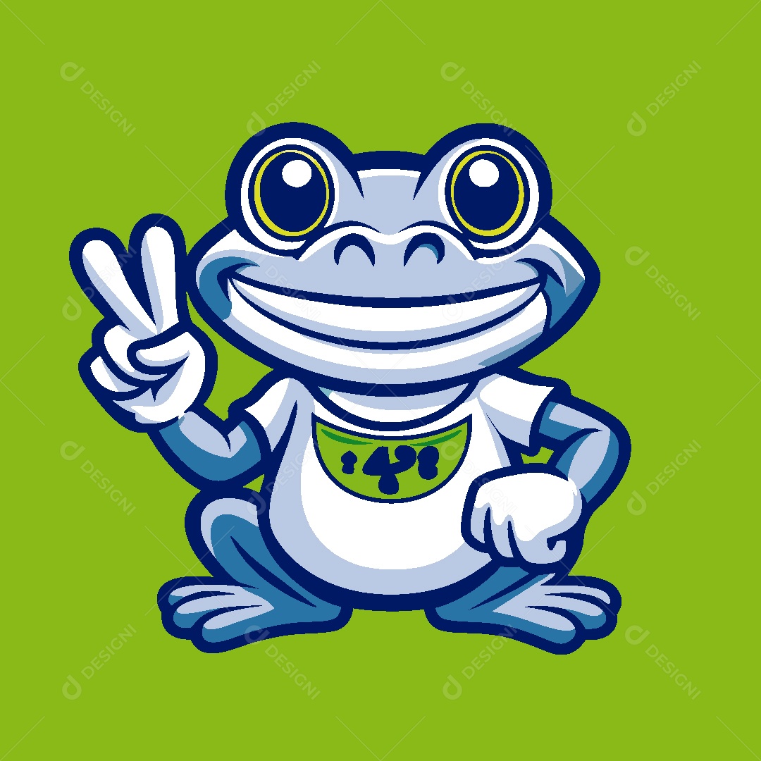 Sapo Mascote Ilustração Vetor EPS